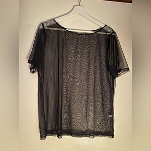 Sheer Black Mesh Top